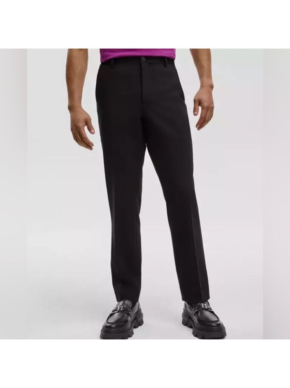 Mode of One Mens Black Slim Fit Suit Dress Pants 36Wx30L